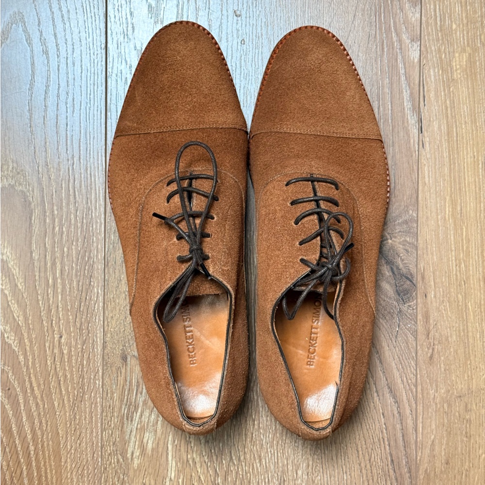 Beckett Simonon Brown Suede Men's Oxford Shoes